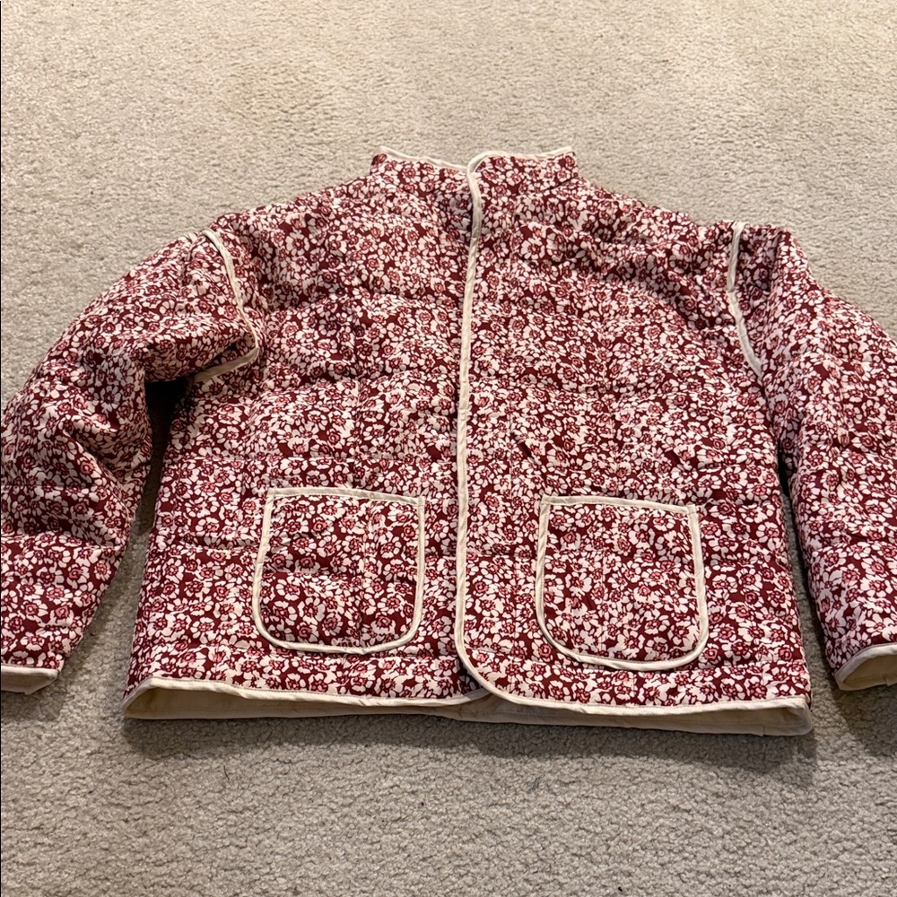 Floral Red and White Jacket
